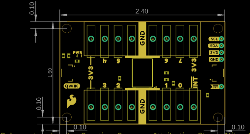 Mechanical Drawing - SparkFun Qwiic GPIO